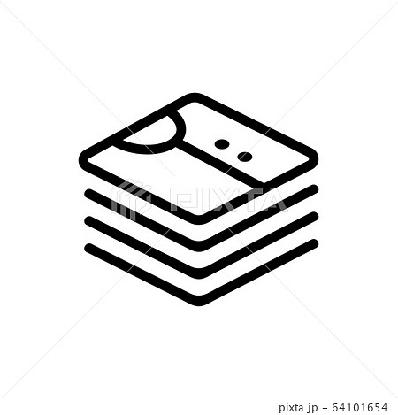 stack shirt icon vector outline illustration 64101654