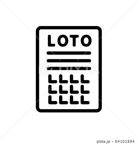 lottery bingo icon vector outline illustration 64101894