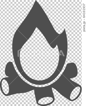 焚き火 キャンプファイアーのイラスト素材