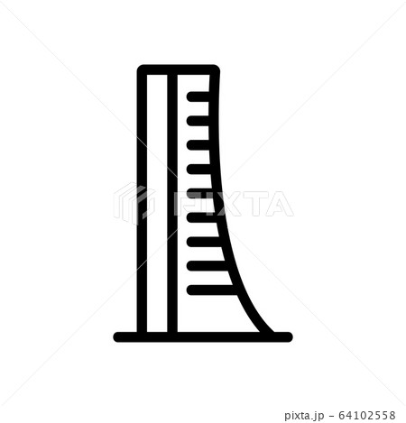 skyscraper icon vector outline illustration 64102558