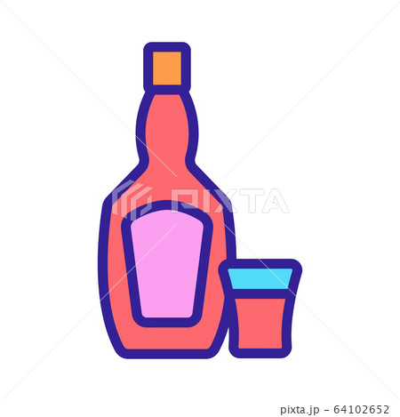 vodka bottle glass icon vector outline illustration vodka bottle glass icon vector outline illustration 64102652