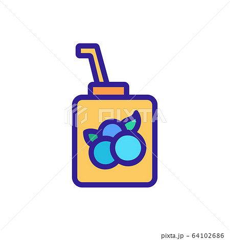 blueberry juice icon vector outline illustration 64102686