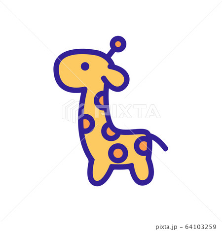giraffe toy icon vector outline illustration giraffe toy icon vector outline illustration 64103259