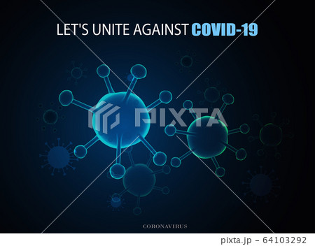 Let's unite against covid-19 background. Vector Let's unite against covid-19 background. Vector 64103292