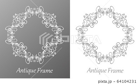 おしゃれでかっこいいフレームデザインセット ロココ調 ビンテージ アンティーク ロマンチックのイラスト素材 64104231 Pixta