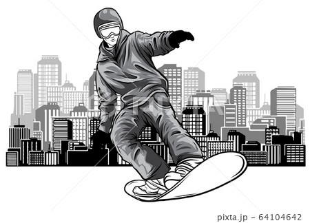 Monochromatic Vector Colored Silhouette のイラスト素材