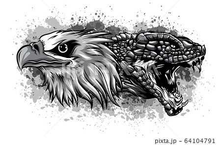 Eagle With Snake Tattoo by @saschafriederich - Tattoogrid.net