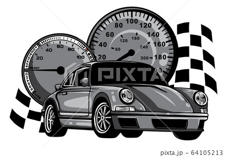 monochromatic vector European classic sports car silhouettes, outlines, contours. Your Logo monochromatic vector European classic sports car silhouettes, outlines, contours. Your Logo 64105213