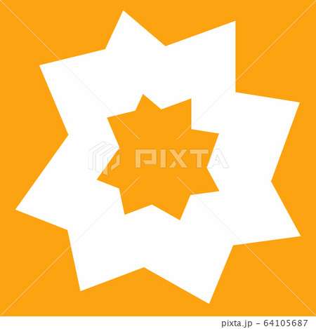 Starry modern square tile, geometry shapes in warm 64105687