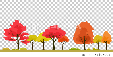 紅葉の木 背景イラストのイラスト素材