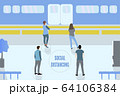 Social distancing and public transportation concept, Coronavirus COVID-19 pandemic 2019-ncov 64106384