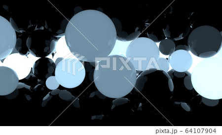 Blue and black spheres 64107904