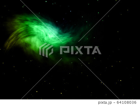 Being shone nebula and star field. 3D rendering 64108036