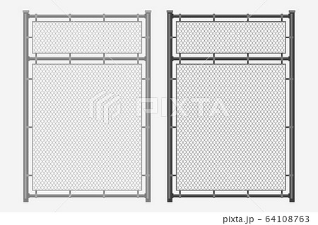 grey and black chainlink fence 64108763