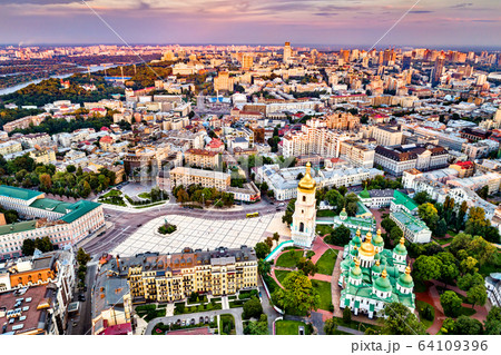 View of Saint Sophia Cathedral in Kiev, Ukraine View of Saint Sophia Cathedral in Kiev, Ukraine 64109396