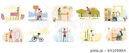 People with Disabilities Have Everyday Activities. 64109864