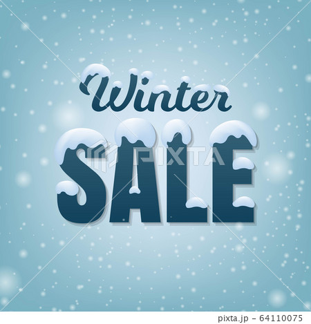 Winter Sale Poster With Snow 64110075