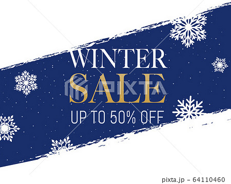 Winter Poster With Snow And Snowflake 64110460