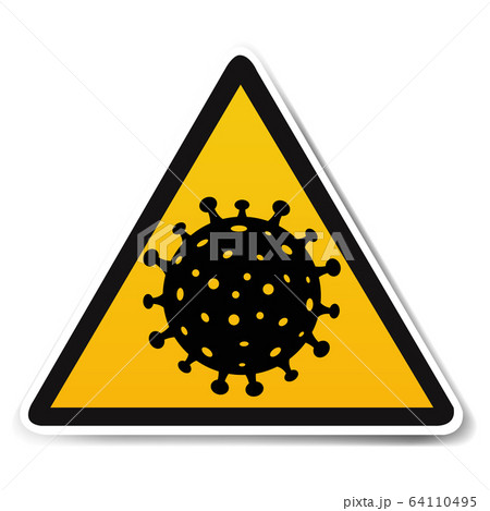 Coronavirus Sign Isolated White Background 64110495