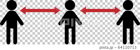 社会的距離をとる人々 社会的距離をとる人々 64110713