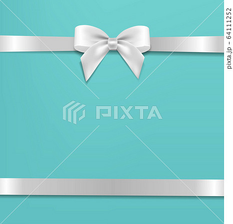 White Bow With Mint Poster 64111252