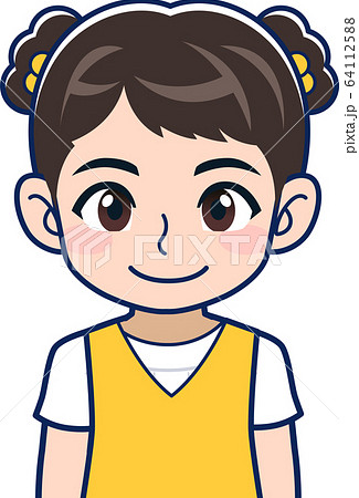 黄色い服着た小学生の女の子 黄色い服着た小学生の女の子 64112588