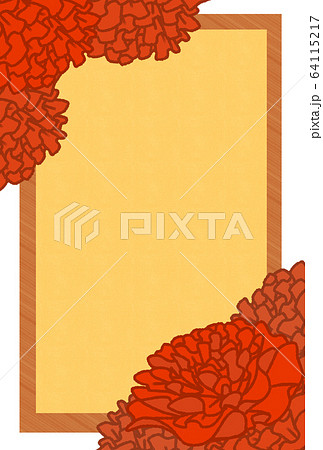 カーネーション背景(縦・橙色) カーネーション背景(縦・橙色) 64115217