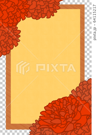 カーネーション背景(縦・橙色) カーネーション背景(縦・橙色) 64115217