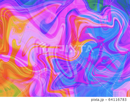 絵具を描き混ぜたような抽象画のイラスト素材 [64116783] - PIXTA