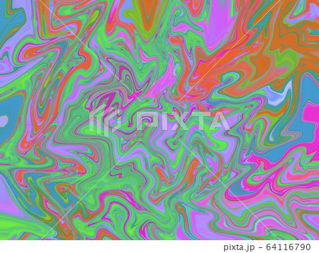 絵具を描き混ぜたような抽象画のイラスト素材
