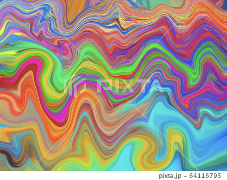 絵具を描き混ぜたような抽象画のイラスト素材 [64116795] - PIXTA
