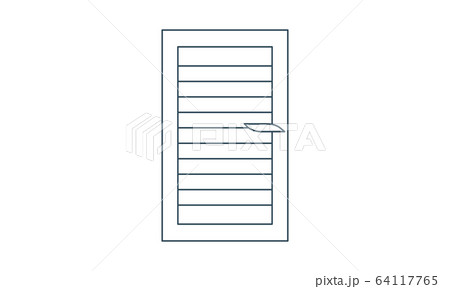 Door icon in style fashionable flat, isolated on white background.	 64117765