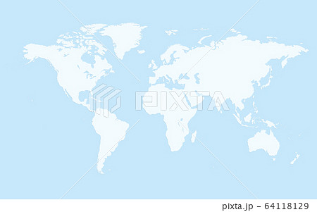 simple world map, light blue background 1