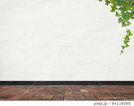 背景-煉瓦-壁-アイビー 64118560