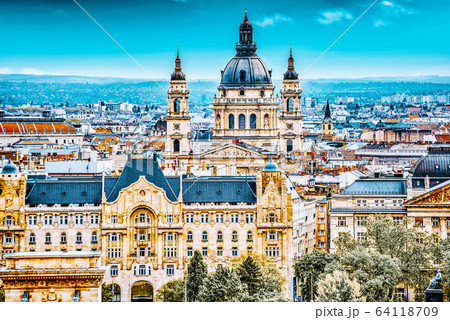 Panorama View on Budapest city from Fisherman 64118709