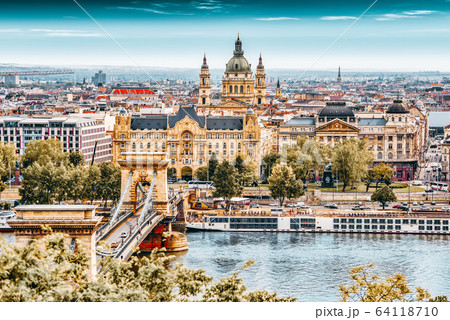 Panorama View on Budapest city from Fisherman 64118710