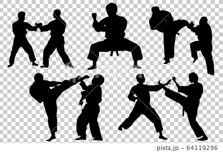 Sport Silhouette Karate Stock Illustration