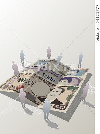 ベクターイラスト 新紙幣と私たちの暮らし お札 お金 渋沢栄一 津田梅子 北里柴三郎 背景あり ベクターイラスト 新紙幣と私たちの暮らし お札 お金 渋沢栄一 津田梅子 北里柴三郎 背景あり 64121777