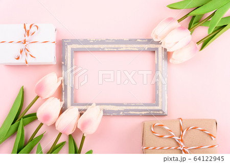 Happy Women's Day, Mother's Day concept. top view 64122945