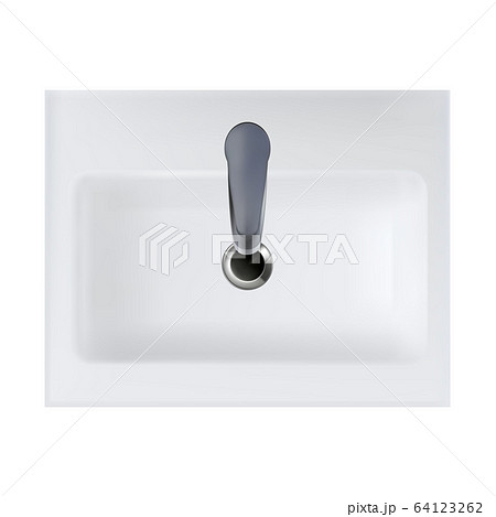 Bathroom Sink Ceramic Equipment Top View Vector Bathroom Sink Ceramic Equipment Top View Vector 64123262