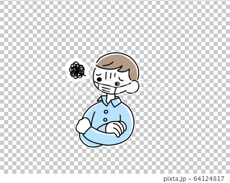 Illustration men trouble serious mask illustration Illustration men trouble serious mask illustration 64124817