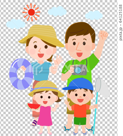 Summer vacation, family, full body 64125188