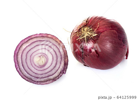 red onion in studio 64125999