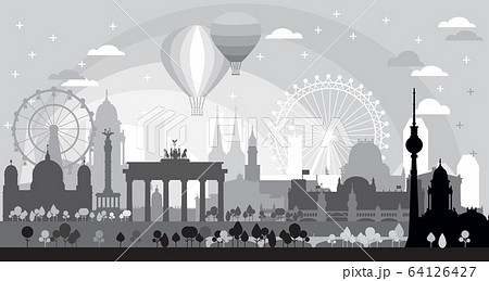 Berlin skyline at sunrise 64126427