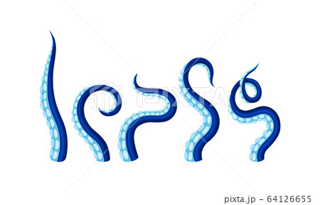 Octopus Tentacles or Limbs Wiggling and Snaking Vector Set Octopus Tentacles or Limbs Wiggling and Snaking Vector Set 64126655