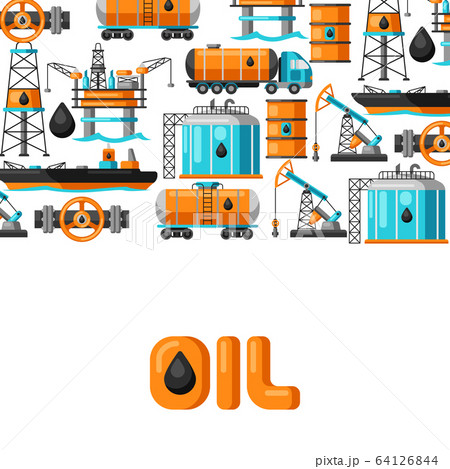 Background design with oil and petrol icons. Background design with oil and petrol icons. 64126844