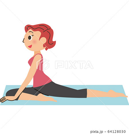 女性 スポーツウェア ヨガ ダイエットのイラスト素材