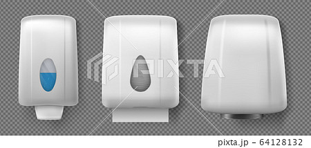 Hand dryer, dispensers with soap and paper towel 64128132