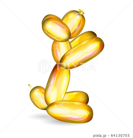 Air balloon dog realistic cute rubber toy 64130703