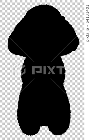 犬シルエット 動物 座る犬 プードルのイラスト素材